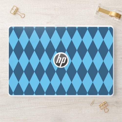 Blue Bavaria Rhombus Flag Pattern HP Laptop Skin