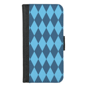 Blue Bavaria Rhombus Flag Pattern iPhone 8/7 Wallet Case