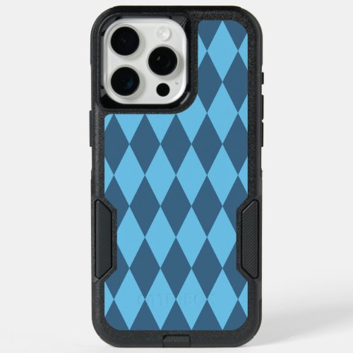 Blue Bavaria Rhombus Flag Pattern iPhone 15 Pro Max Case