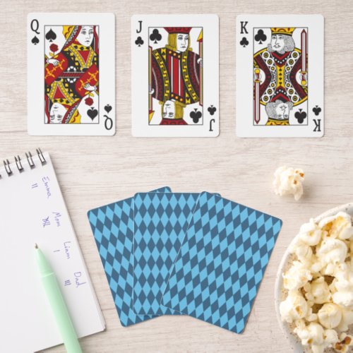 Blue Bavaria Rhombus Flag Pattern Pinochle Cards