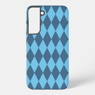 Blue Bavaria Rhombus Flag Pattern Samsung Galaxy S22+ Case