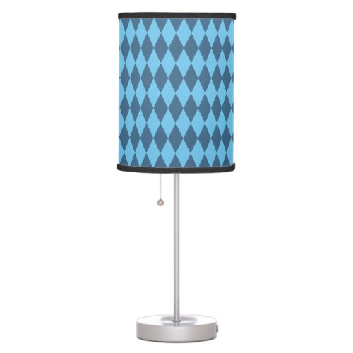 Blue Bavaria Rhombus Flag Pattern Table Lamp