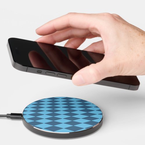 Blue Bavaria Rhombus Flag Pattern Wireless Charger