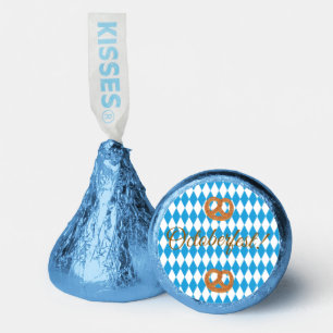 Blue Bavarian Octoberfest Pretzels Personalize Hershey®'s Kisses®