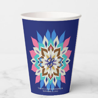 Blue Bayou 12-oz Wedding Paper Cups