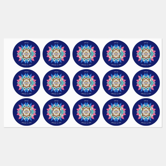 Blue Bayou Adhesive Labels (Sheet)