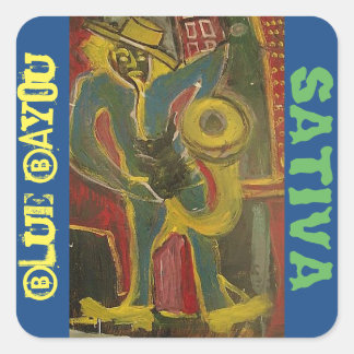 BLUE BAYOU SATIVA SQUARE STICKER
