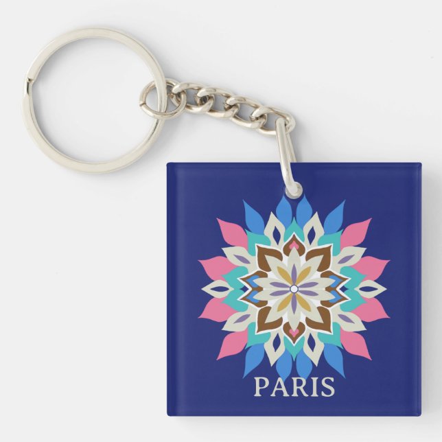 Blue Bayou Square Keychain (Front)