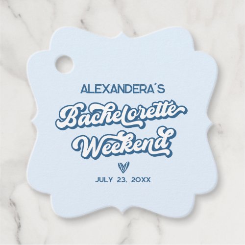 Blue Beach Bachelorette Party Favor Favor Tags