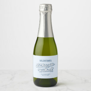 Blue Beach Bachelorette Party Sparkling Wine Label