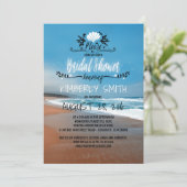 Blue Beach Bridal Shower Invitation (Standing Front)