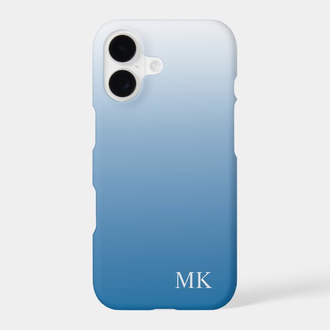 Blue Beach Color Gradient Iphone Case (Back)