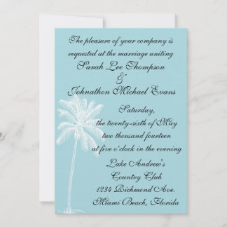 Blue Beach Getaway Invitation 5 x 7