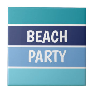 Blue Beach Party Ceramic Tile
