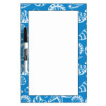 Blue Beach Pattern Dry-Erase Board
