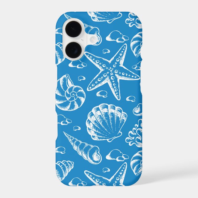 Blue Beach Pattern Iphone Case (Back)