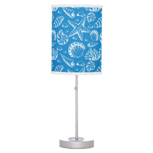 Blue Beach Pattern Table Lamp