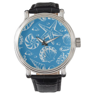 Blue Beach Pattern Watch