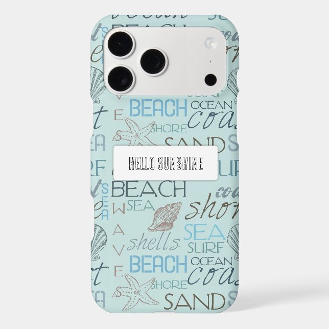 Blue Beach Shells Ocean Coast iPhone Case (Back)