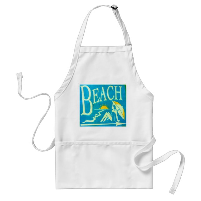 blue beach sign apron (Front)