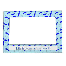 Blue beach umbrellas life is better at the beach