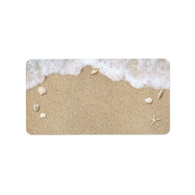 Blue Beach Waves Address Labels (Front)