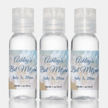 Blue Beach Waves Bat Mitzvah Hand Sanitizer
