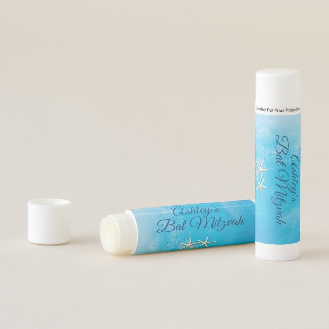 Blue Beach Waves Bat Mitzvah Lip Balm (In Situ)