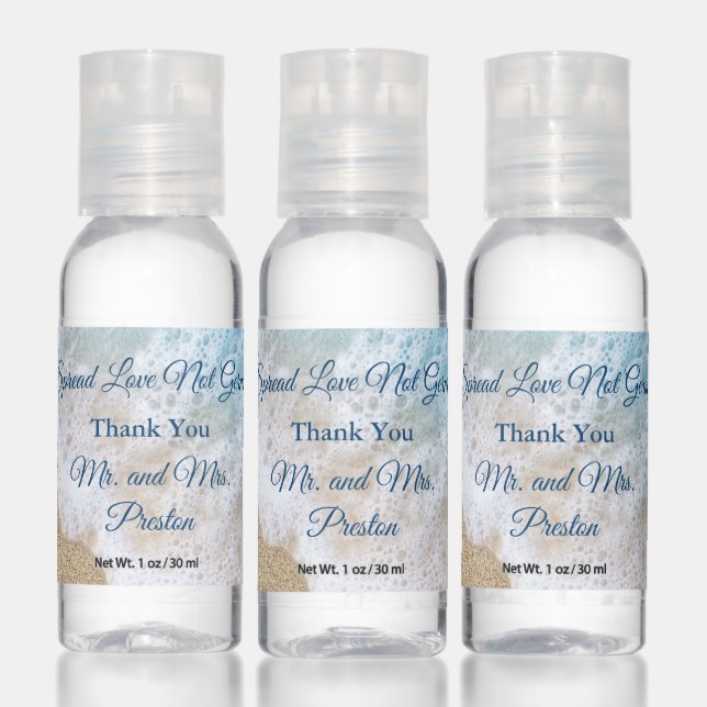 Blue Beach Waves Spread Love Thank You Hand Sanitizer (Set)