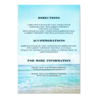 Blue Beach Wedding Details - Information Card