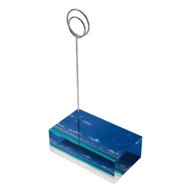 Blue Beach Wedding Place Card Holders (Corner)