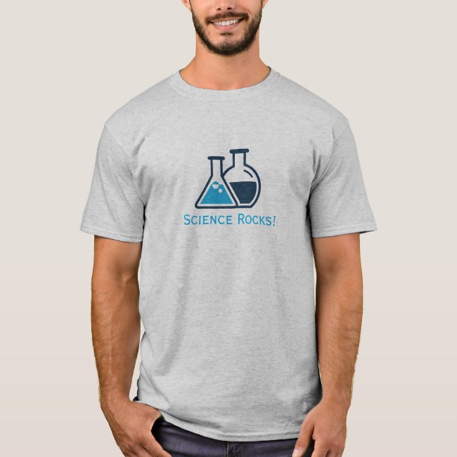 Blue Beakers Science Rocks Design Shirt