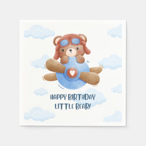 Blue Bear Aviation Adventure Table Napkin
