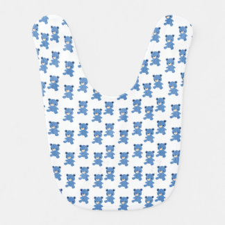 blue bear baby bib