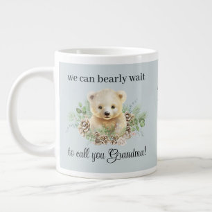Blue Bear Baby Boy Pregnancy Reveal Gift Giant Coffee Mug