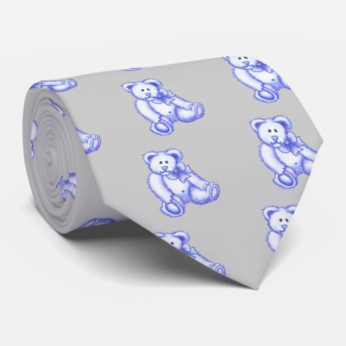 Blue Bear Baby Tie