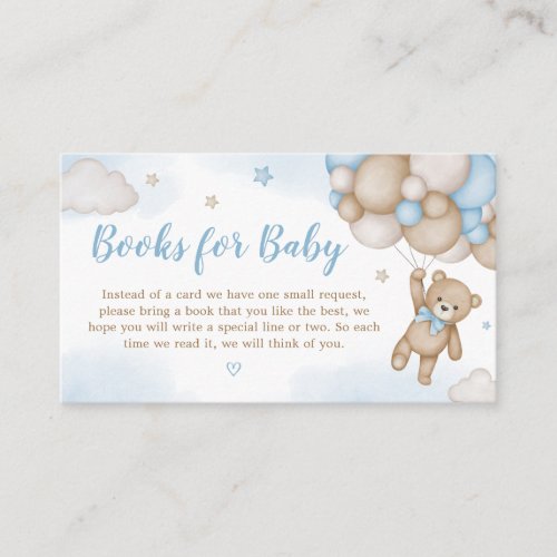 Blue Bear Balloons Baby Shower Books for Baby