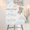 Blue Bear Balloons Baby Shower Welcome Sign