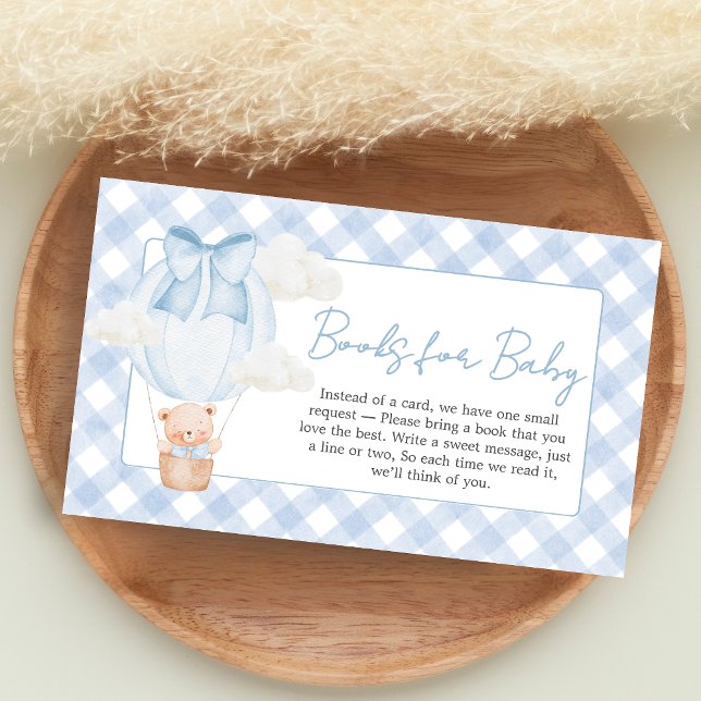Blue Bear Bearly Wait Baby Shower Books for Baby Enclosure Card (Bear Baby Shower Books for Baby)