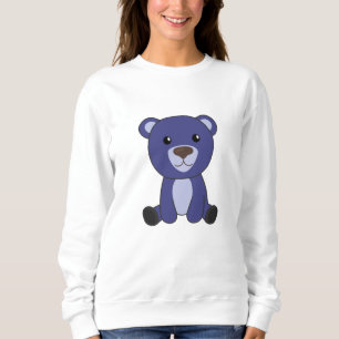 Blue Bear Colorful Bears Cute Animals Teddy Bears Sweatshirt