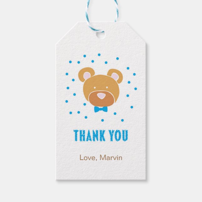 Blue Bear Gift Tag (Front)
