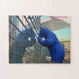 Blue Bear Monument Denver Jigsaw Puzzle