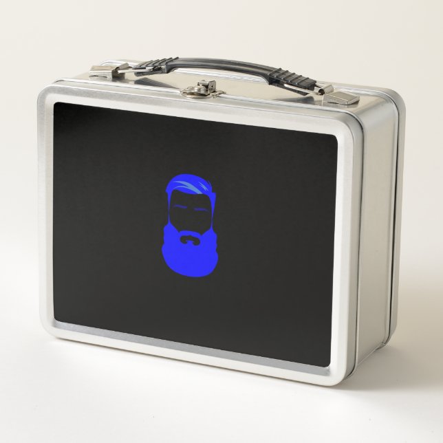Blue Beard Metal Lunch Box (Front)