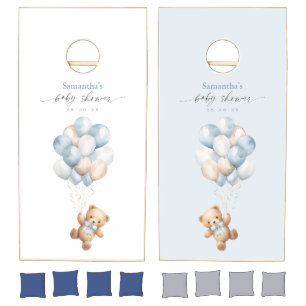 Blue Bearly Wait-Baby Boy Shower Cornhole Game