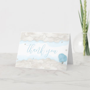 Blue Bearly Wait Baby Shower Letterpress Thank You Card