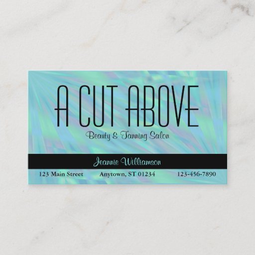 Customizable Blue Beauty Salon Business Card
