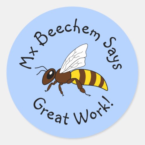 Blue Bee Great Work Stickers