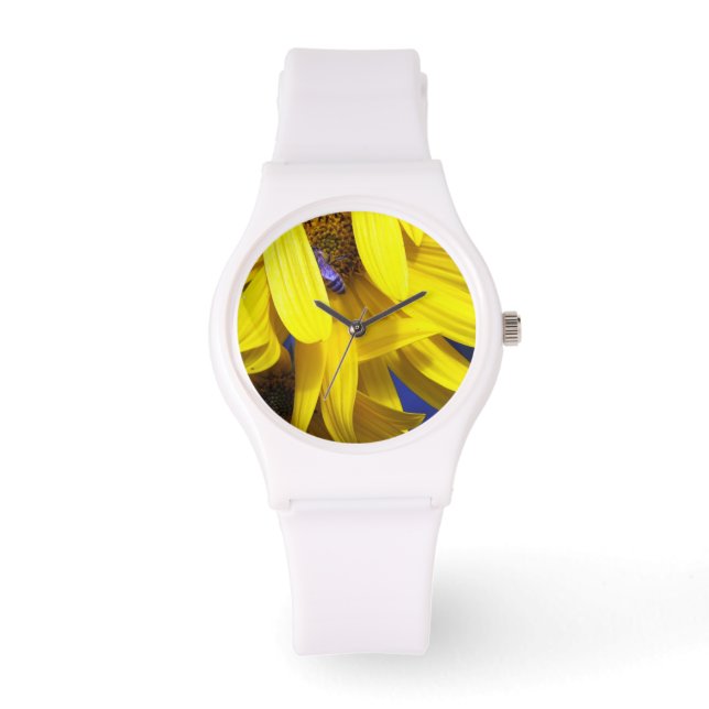 Blue Bee N The Yellow Sunflowers Watches (Front)