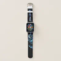 Blue Beetle Leaping Character Art Apple Watch Band