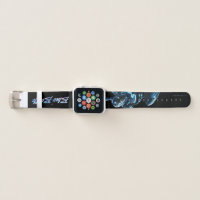 Blue Beetle Leaping Character Art Apple Watch Band